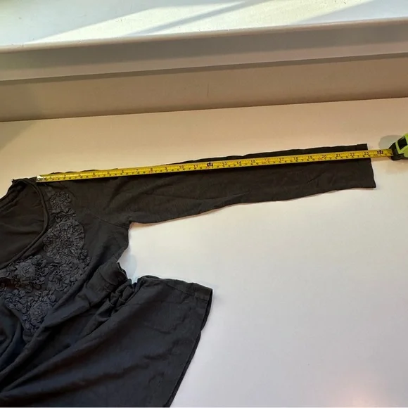 J Crew long sleeve dark blue with monochromatic floral details, XS - Picture 6 of 8